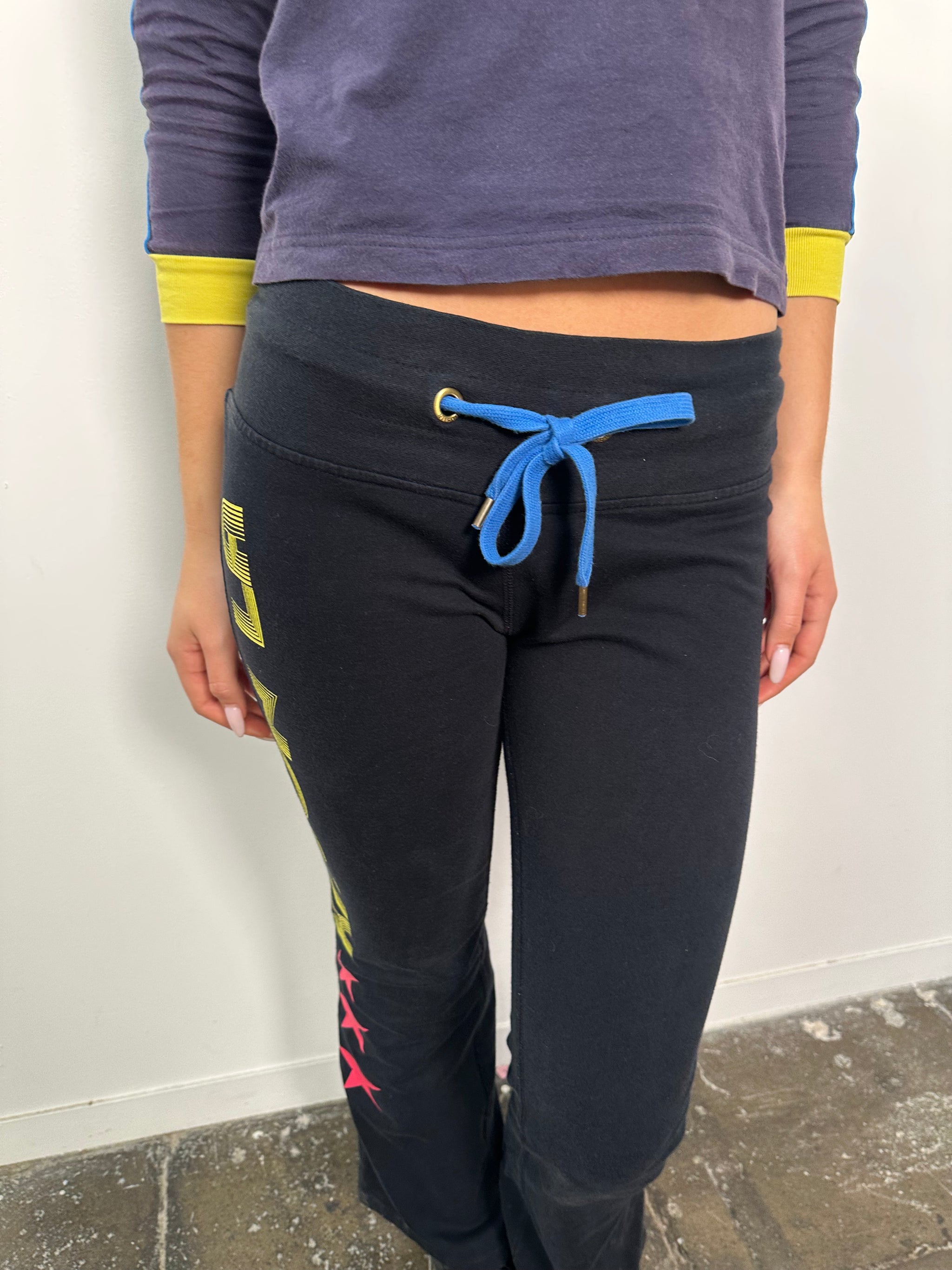 Colourful Large Print Out Track Pants - Size S