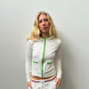 Nike White & Green Hoodie - Size S