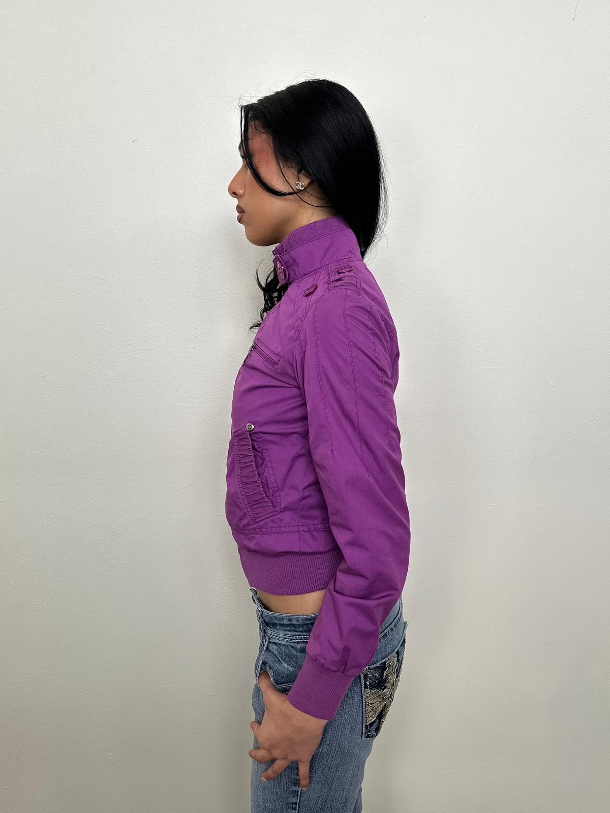 Purple Cargo Jacket - Size M