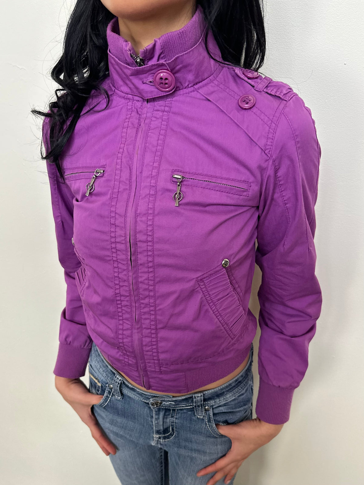 Purple Cargo Jacket - Size M