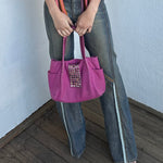 Hot Pink Studded Handbag