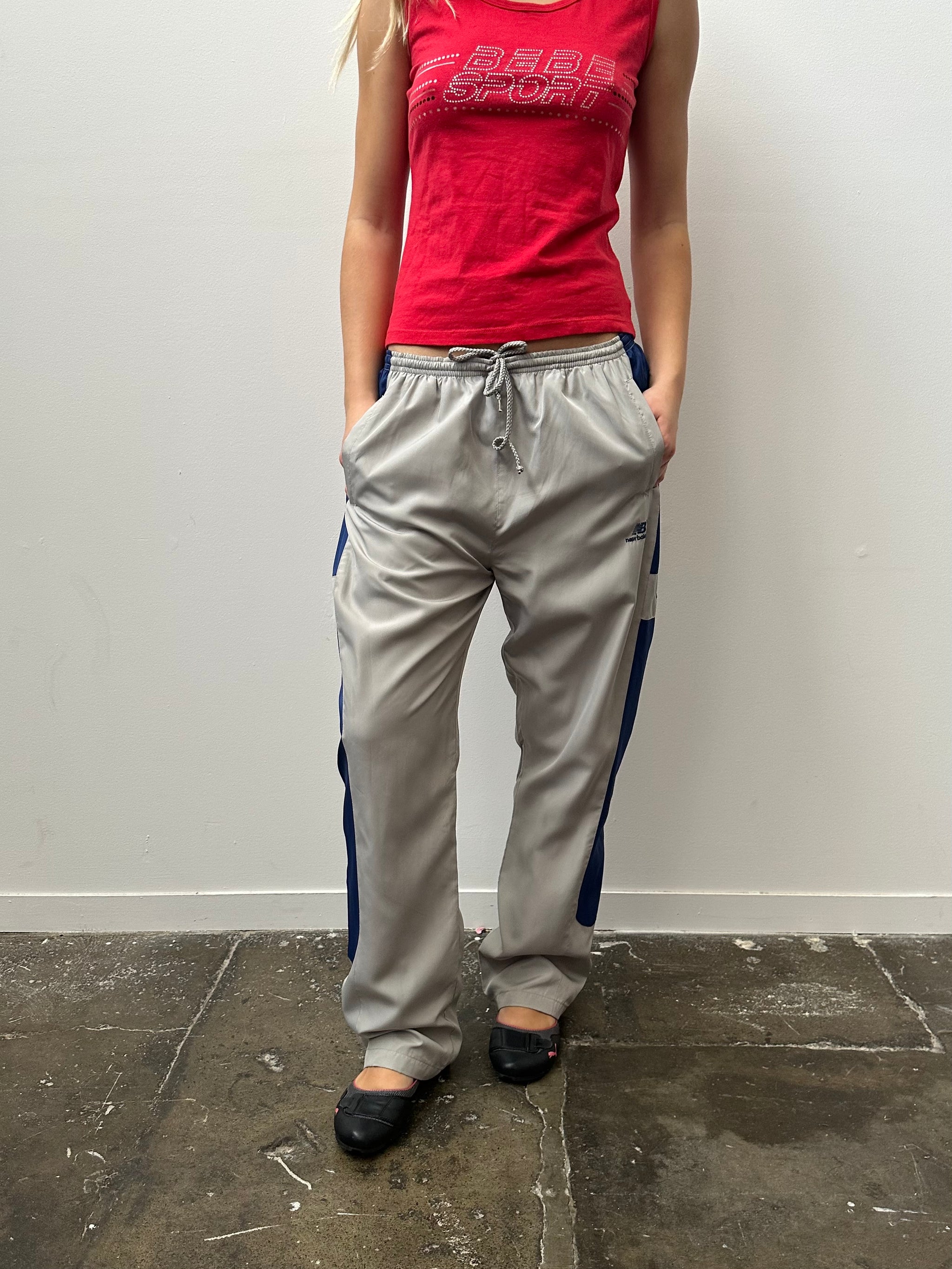 New Balance Grey & Navy Track Pants - Size L