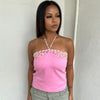 Roxy Pink Polkadot Halter Neck Top