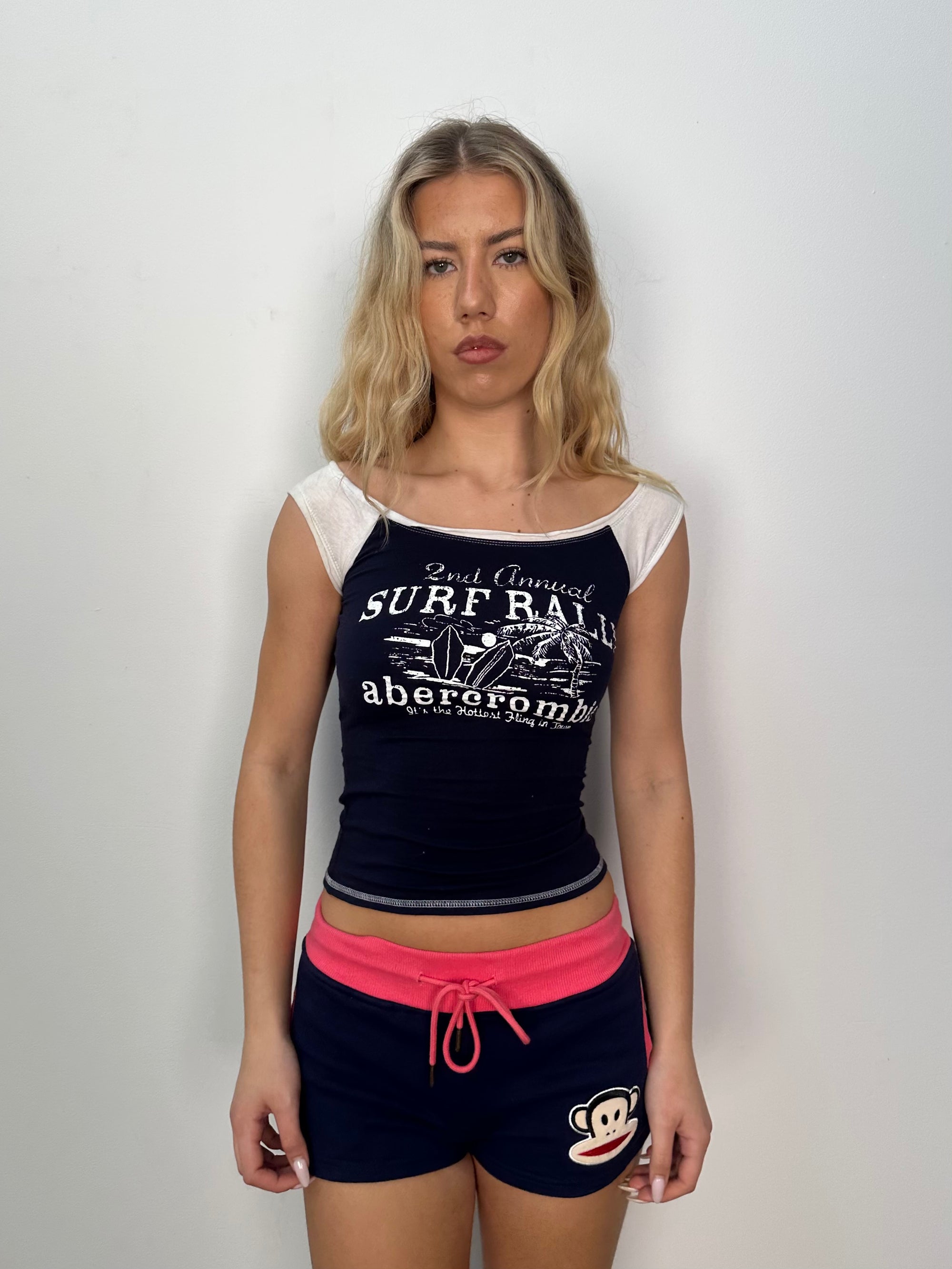Abercrombie & Fitch Navy Graphic Tank - Size S
