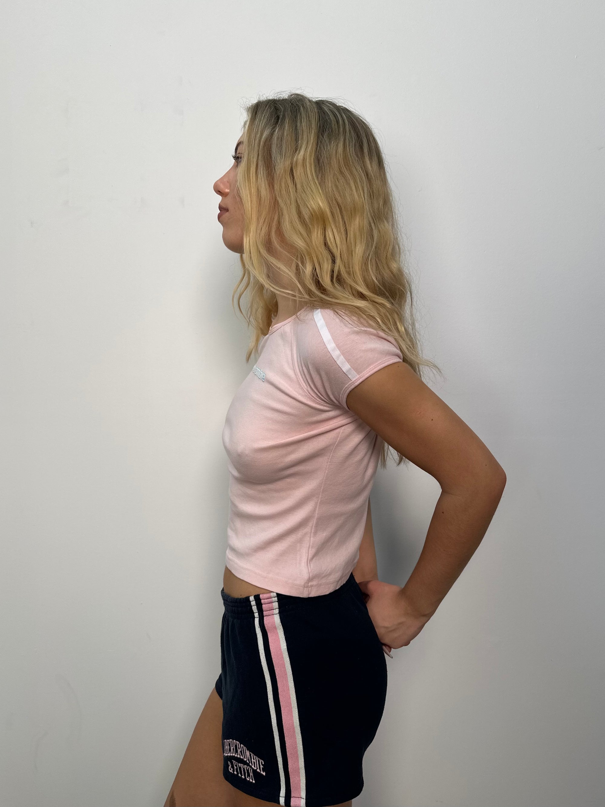 Abercrombie & Fitch Baby Pink T-Shirt - Size M