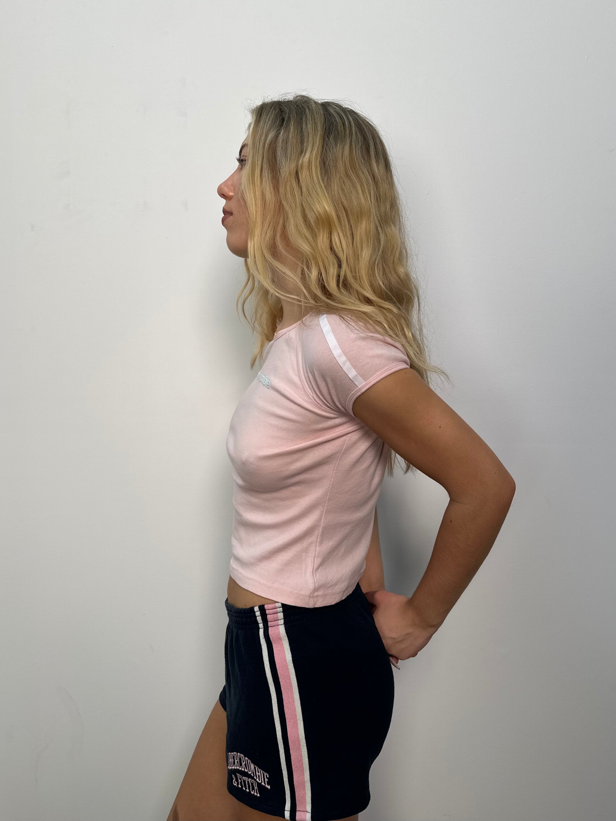 Abercrombie & Fitch Baby Pink T-Shirt - Size M