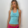 Roxy Turquoise Blue Graphic Tank Top - Size XS
