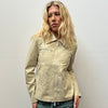 Cream PVC jacket - Size M