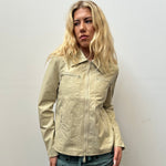 Cream PVC jacket - Size M