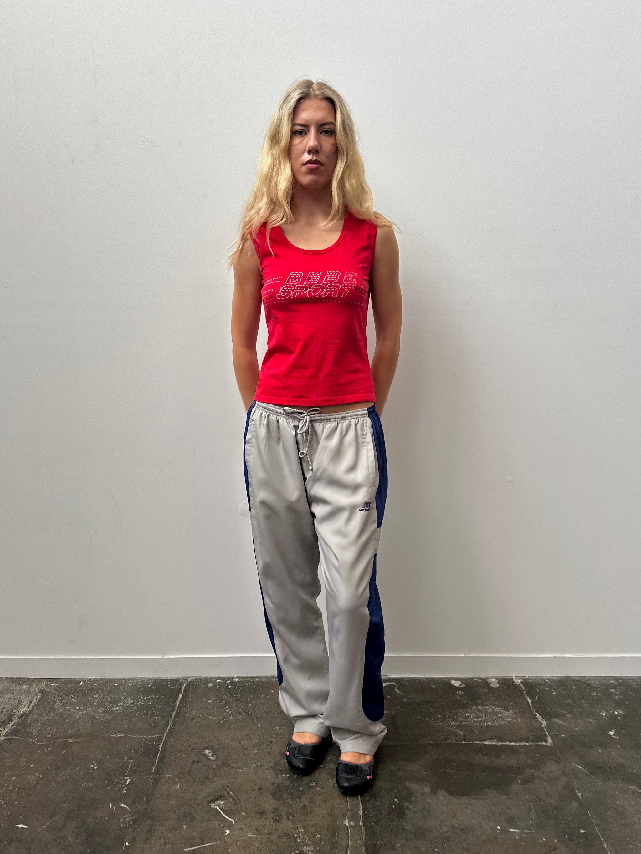Bebe Red Graphic Tank Top - Size L