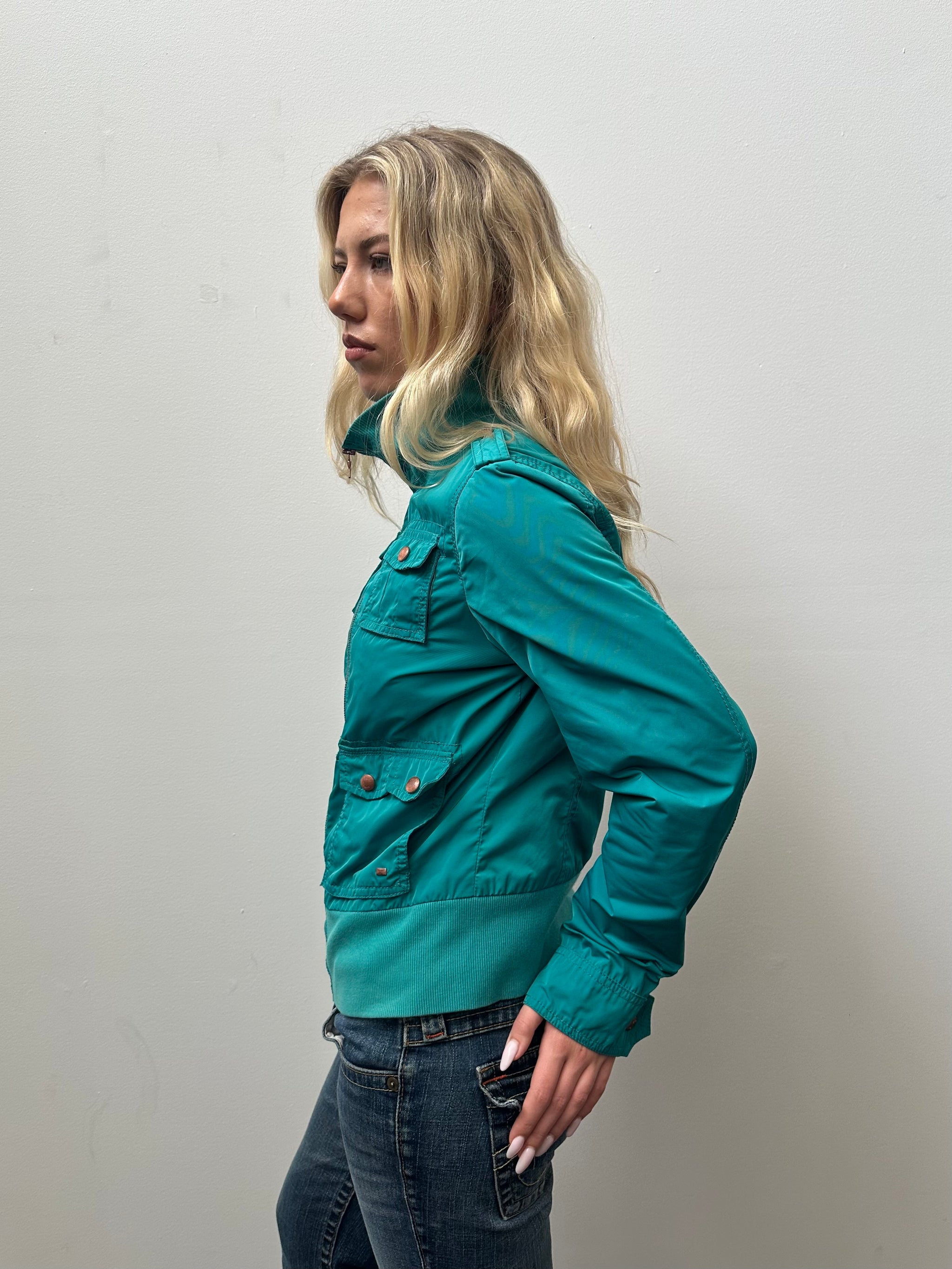 Turquoise Esprit Cargo Jacket - Size M