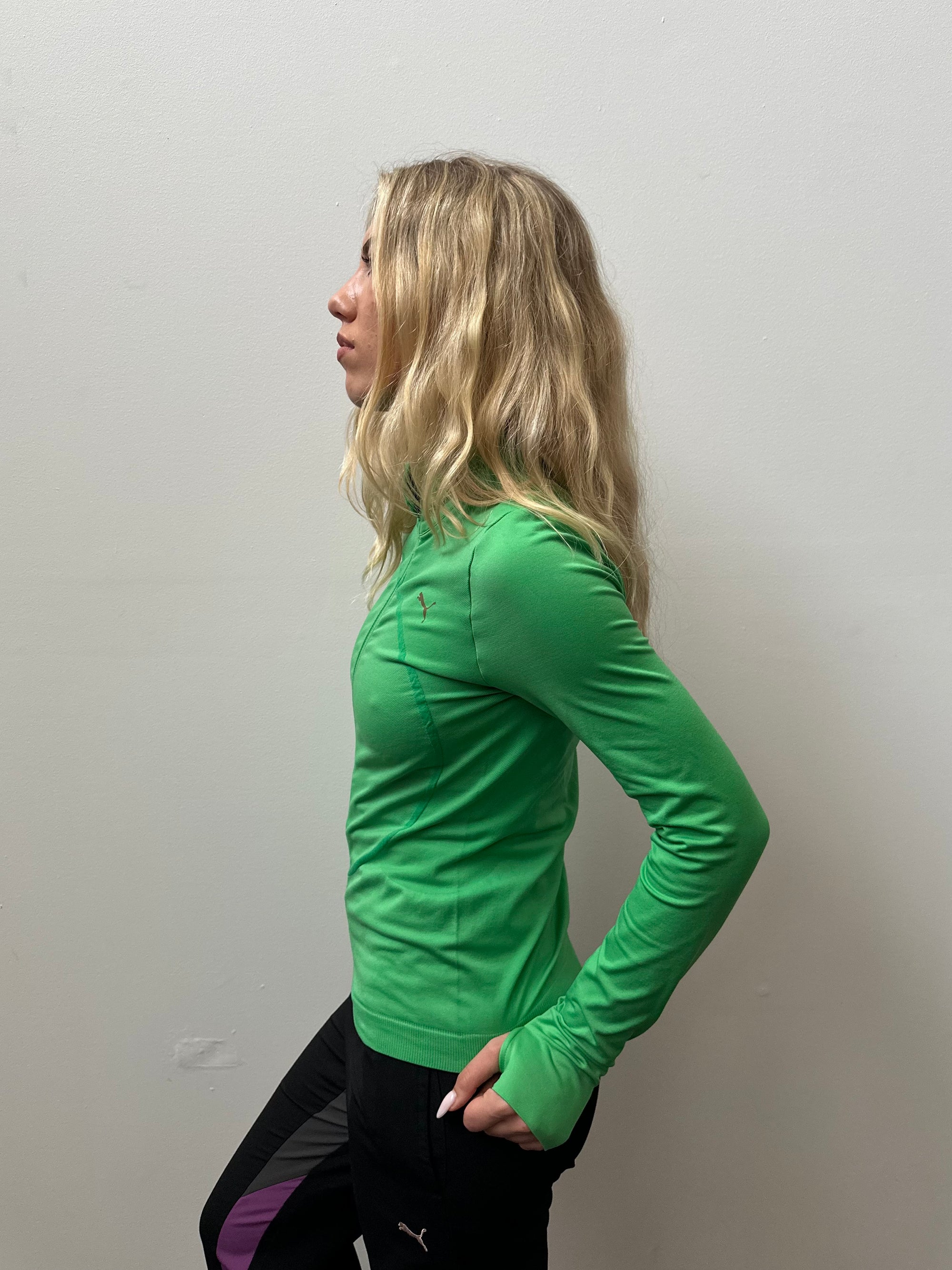 Green Puma Zip Up Jacket- Size S