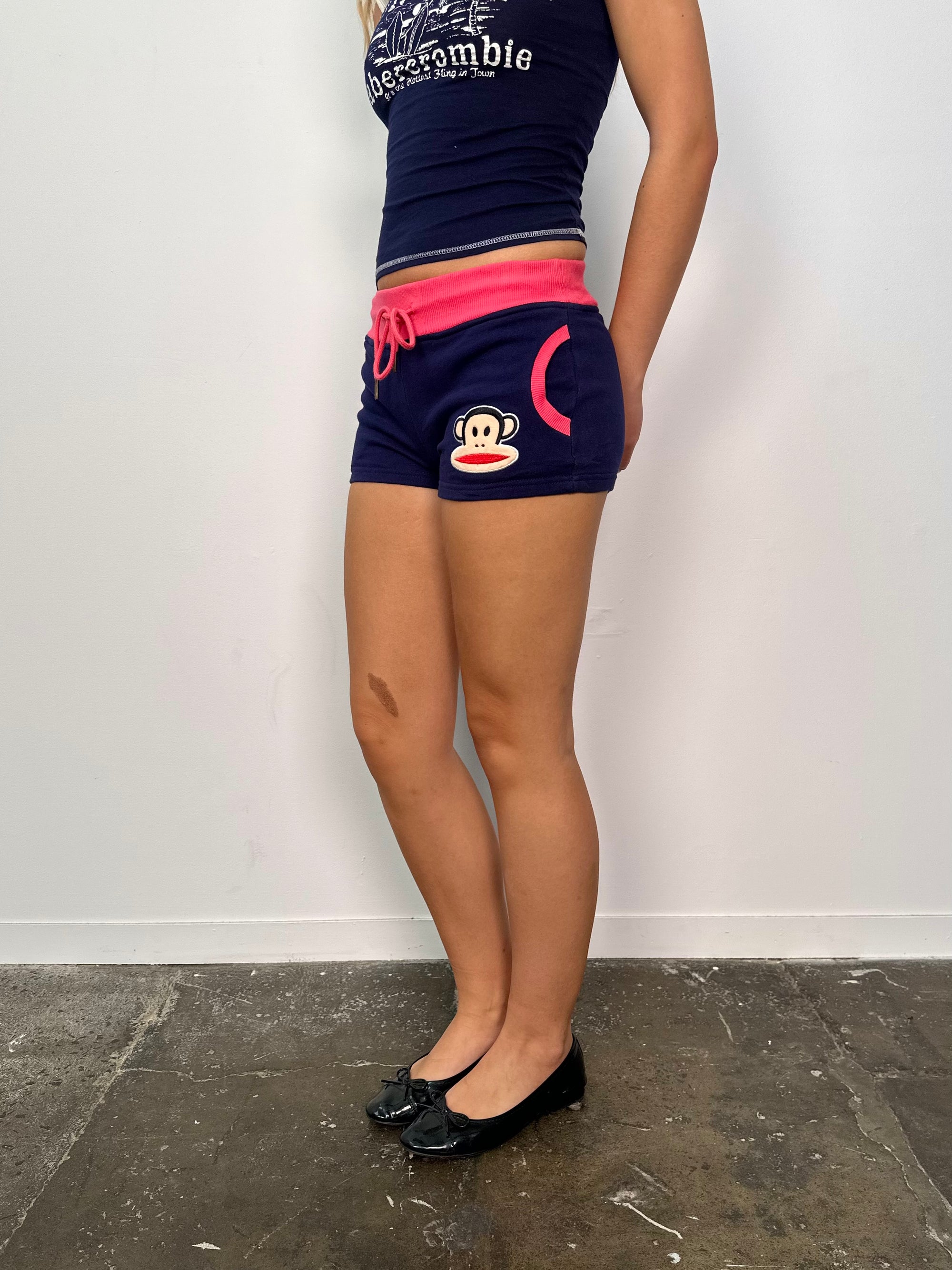 Paul Frank Navy & Pink Booty Shorts - Size XS