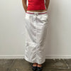 White Cargo Maxi Skirt - Size L