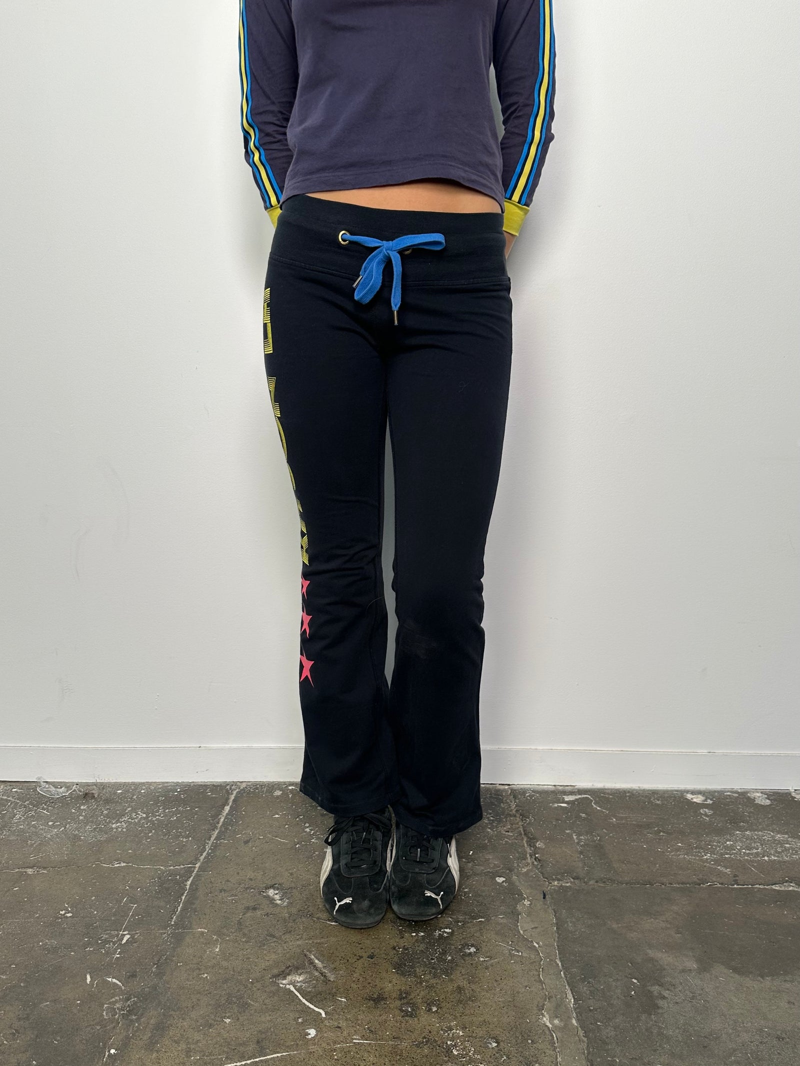 Colourful Large Print Out Track Pants - Size S