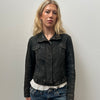 Waxy Black Box Fit Jacket - Size M
