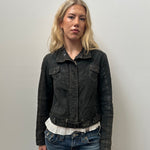 Waxy Black Box Fit Jacket - Size M