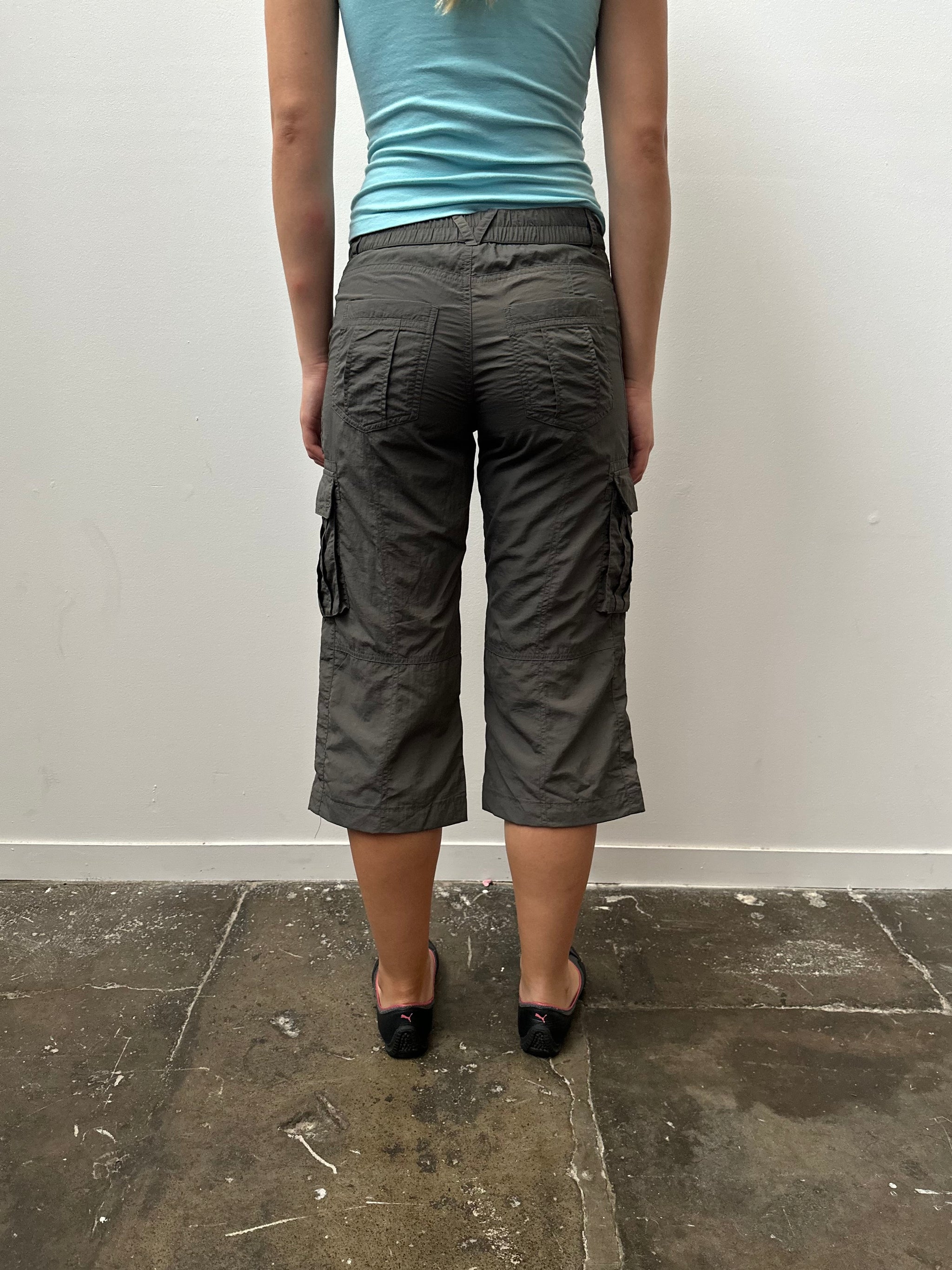 Adidas Grey Capri Cargo Pants - Size S