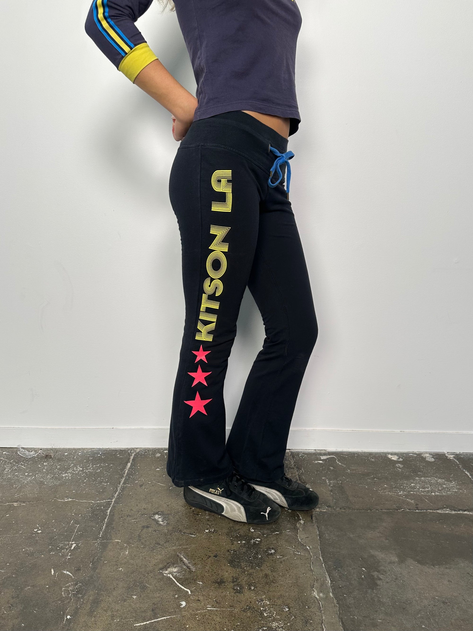 Colourful Large Print Out Track Pants - Size S