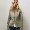 DKNY Light Khaki Napoleon Jacket - Size M