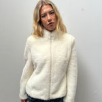Topshop White Faux Fur Jacket - Size M