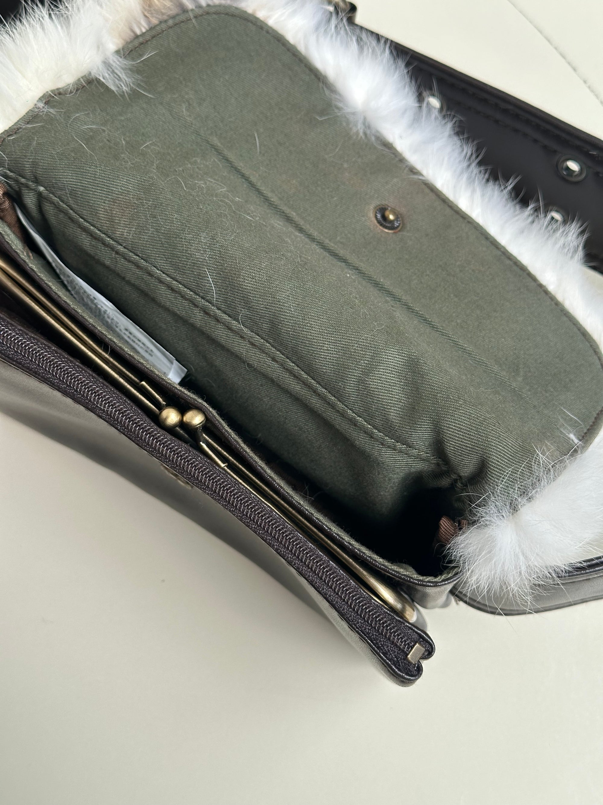 Faux Fur Bag Belt