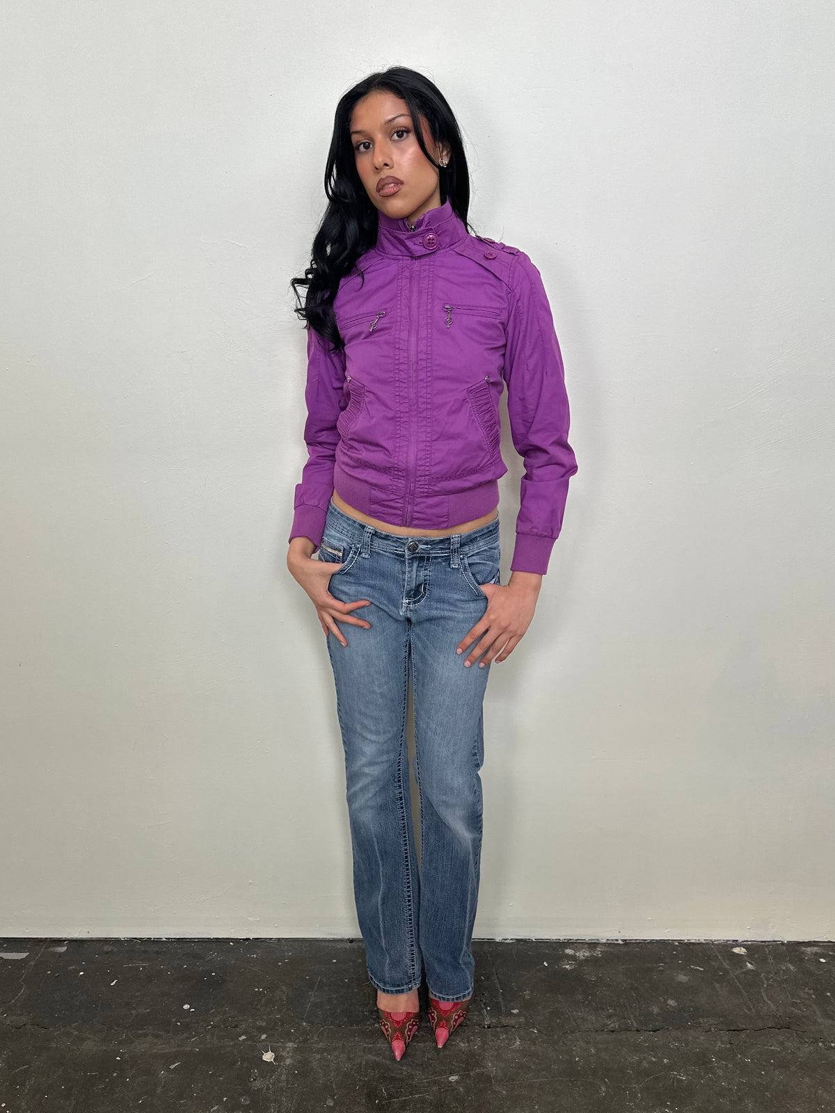 Purple Cargo Jacket - Size M