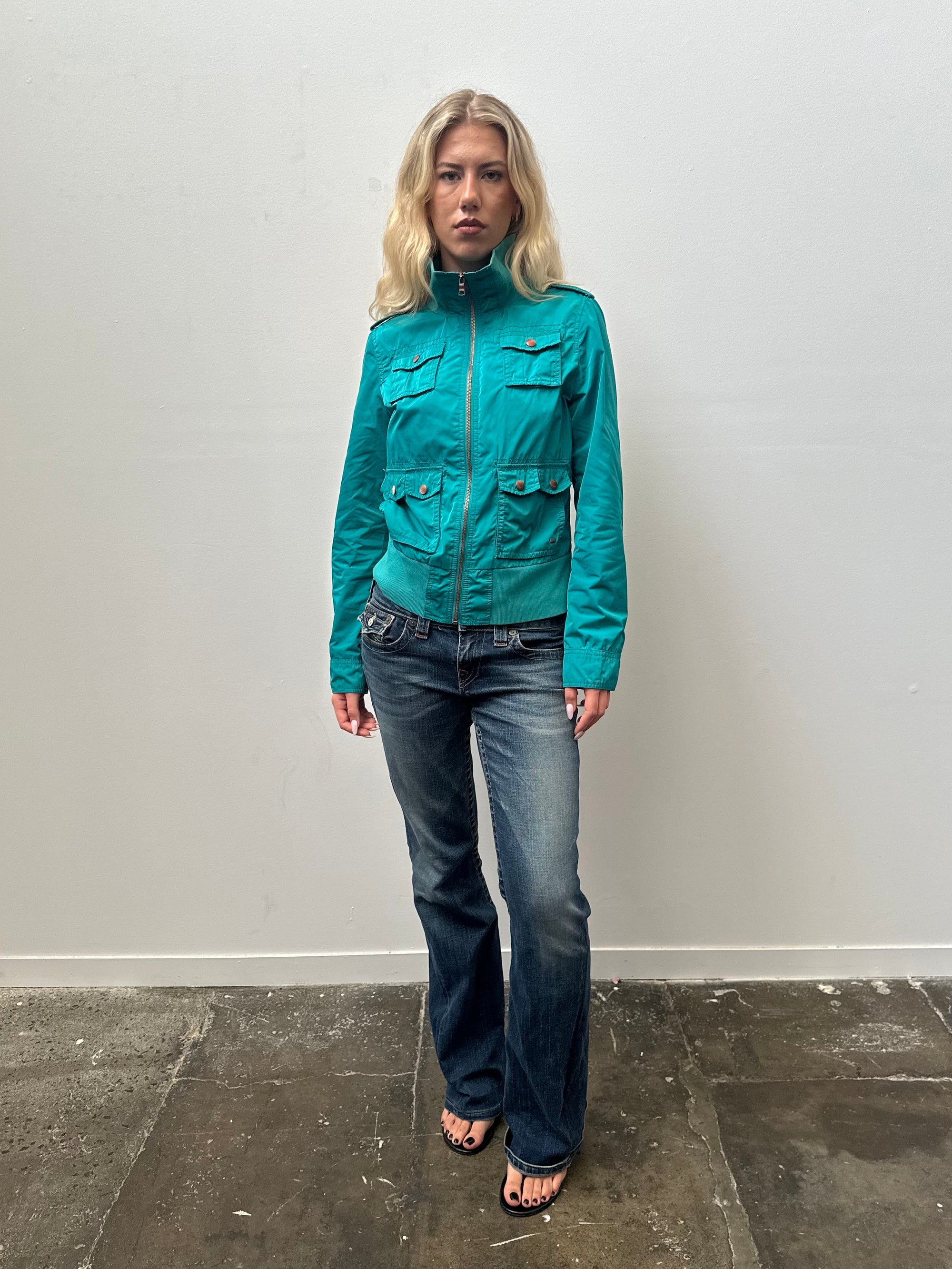 Turquoise Esprit Cargo Jacket - Size M
