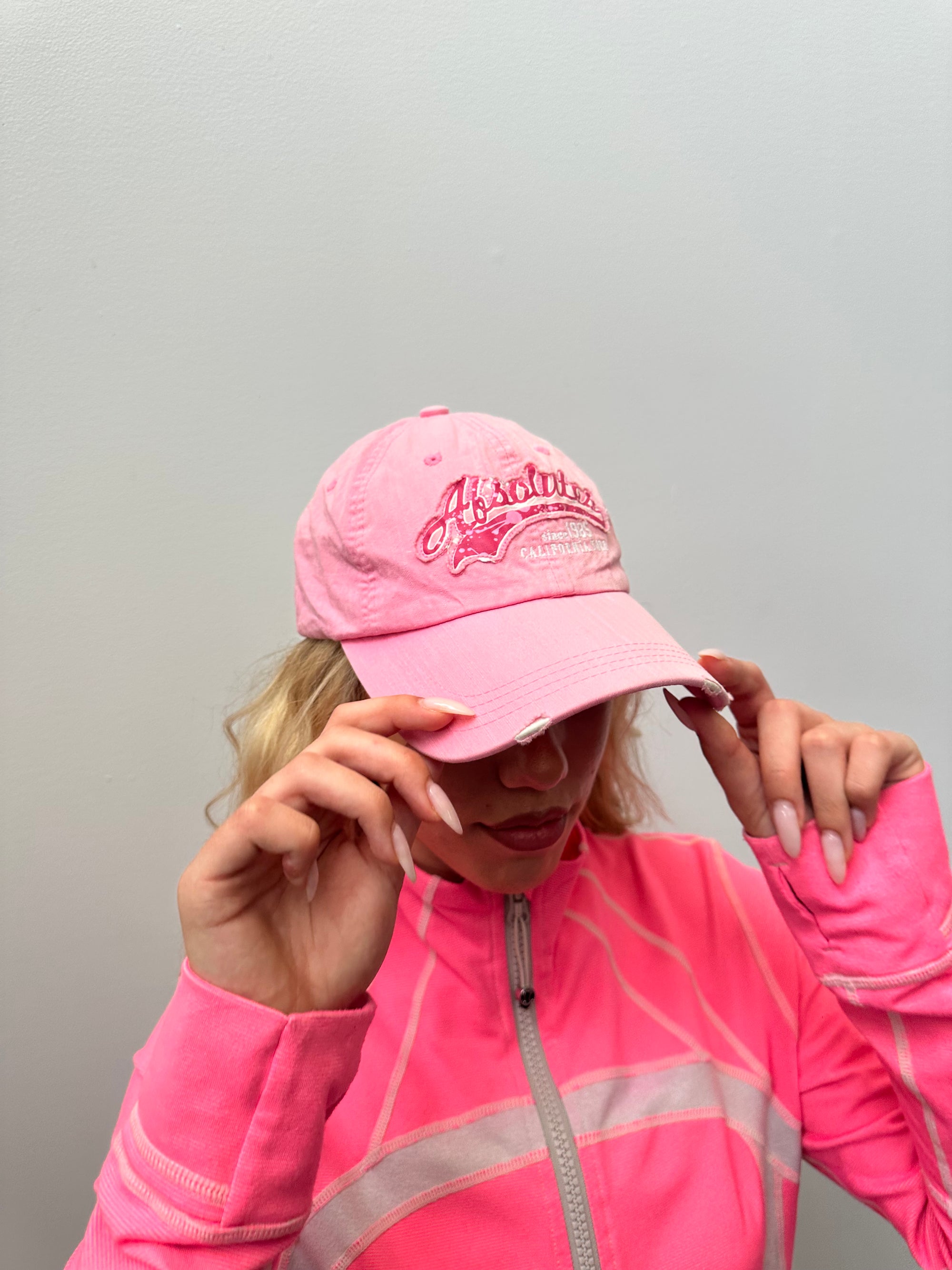 Pink Y2K Graphic Cap