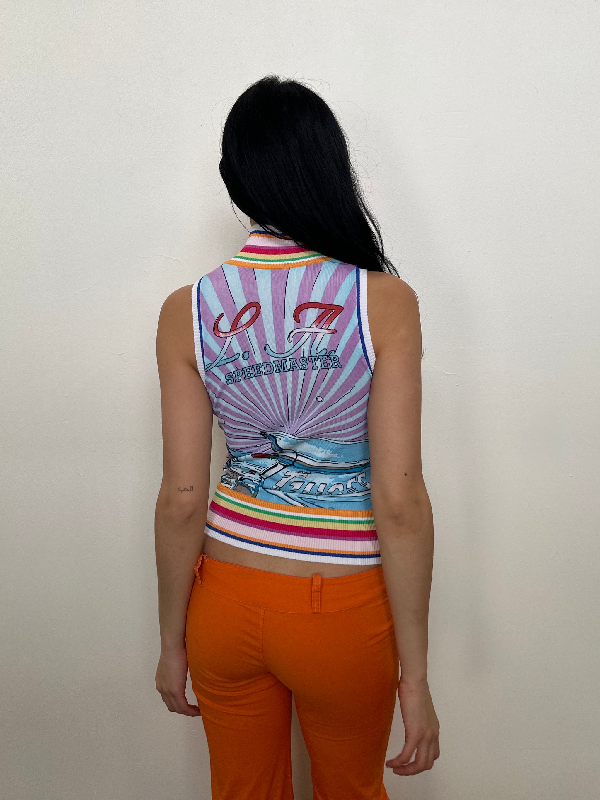 Rare Guess Speed Master Rainbow Top - Size S