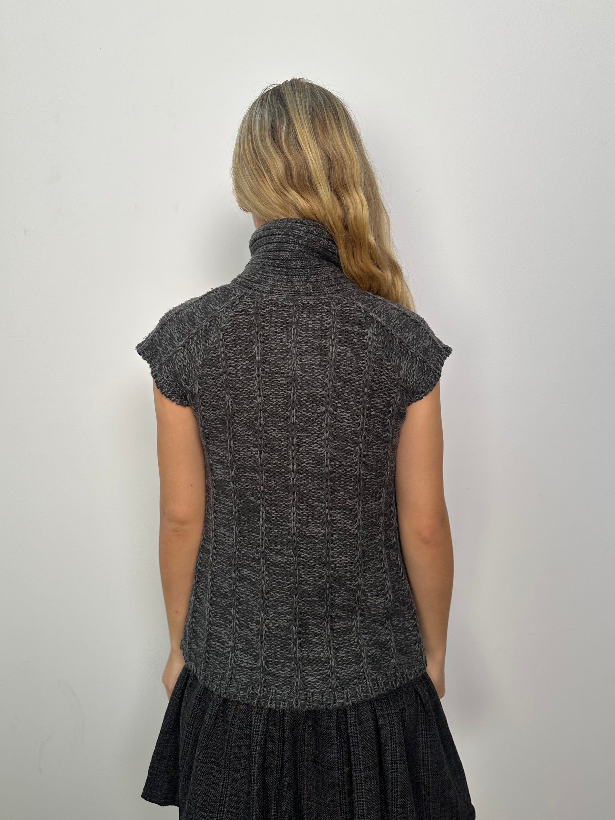 Charcoal Grey Button Top Cardigan -Size S
