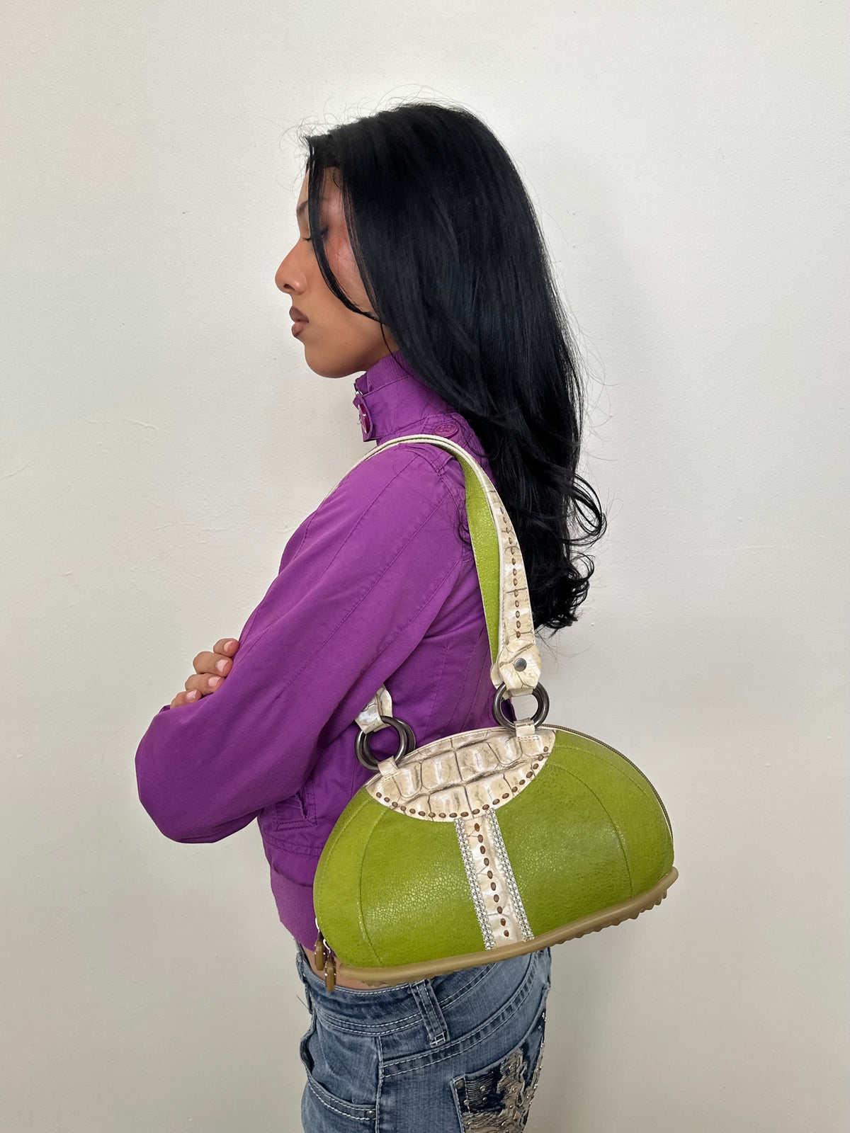 Alaluna Lime Green Shell Bag