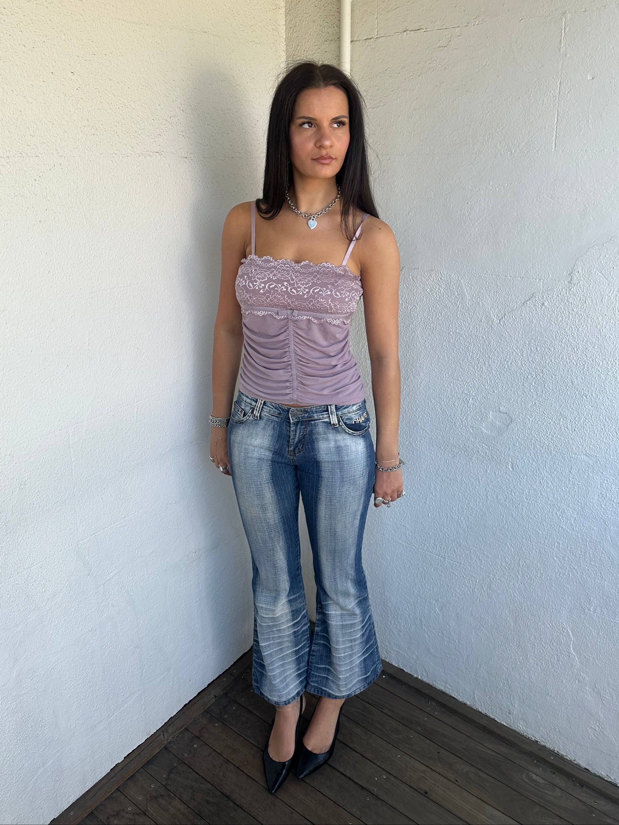 Lilac Ruched Cami Top - Size S