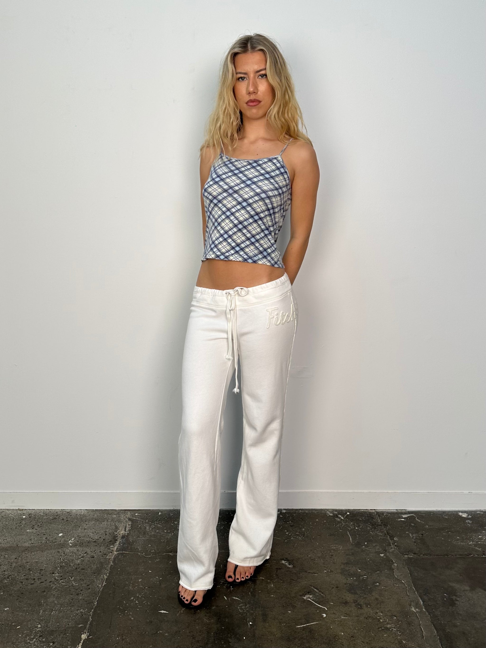 Blue Tartan Printed Cami Top - Size S