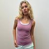 Purple Layered Sports Tank Top - Size M