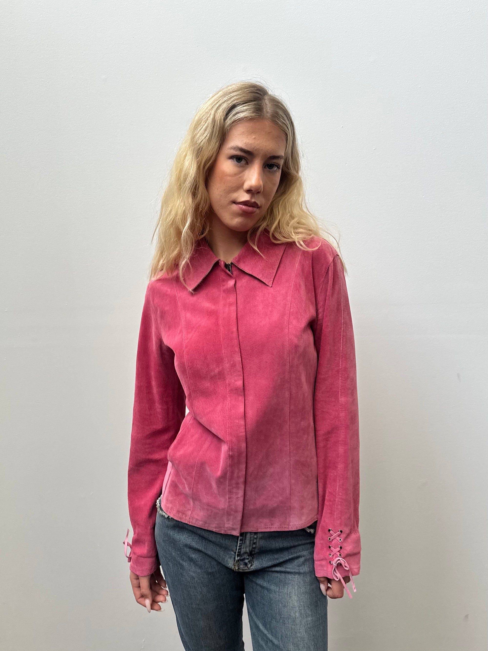 Barbie Pink Suede Jacket - Size M