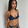 Denim Look Bikini Top