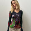Desigual Multicoloured Graphic Top - Size M