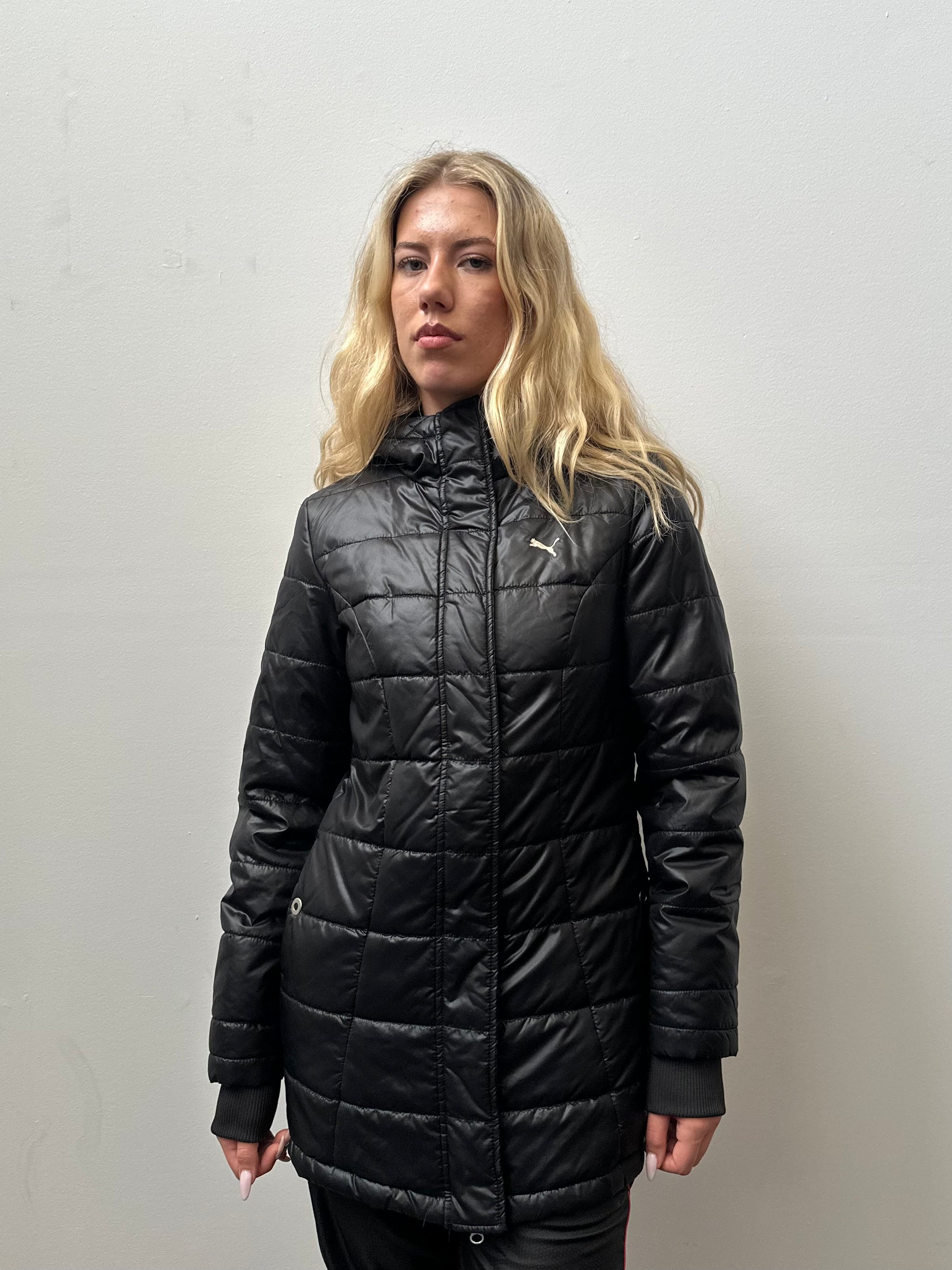 Puma Black Puffer Coat - Size S