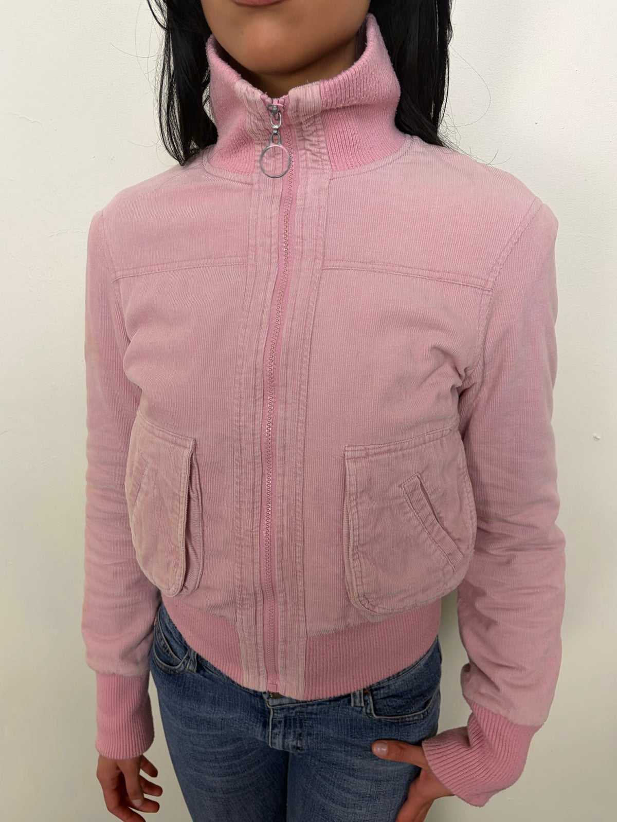 Pimkie Baby Pink Corduroy Jacket - Size M