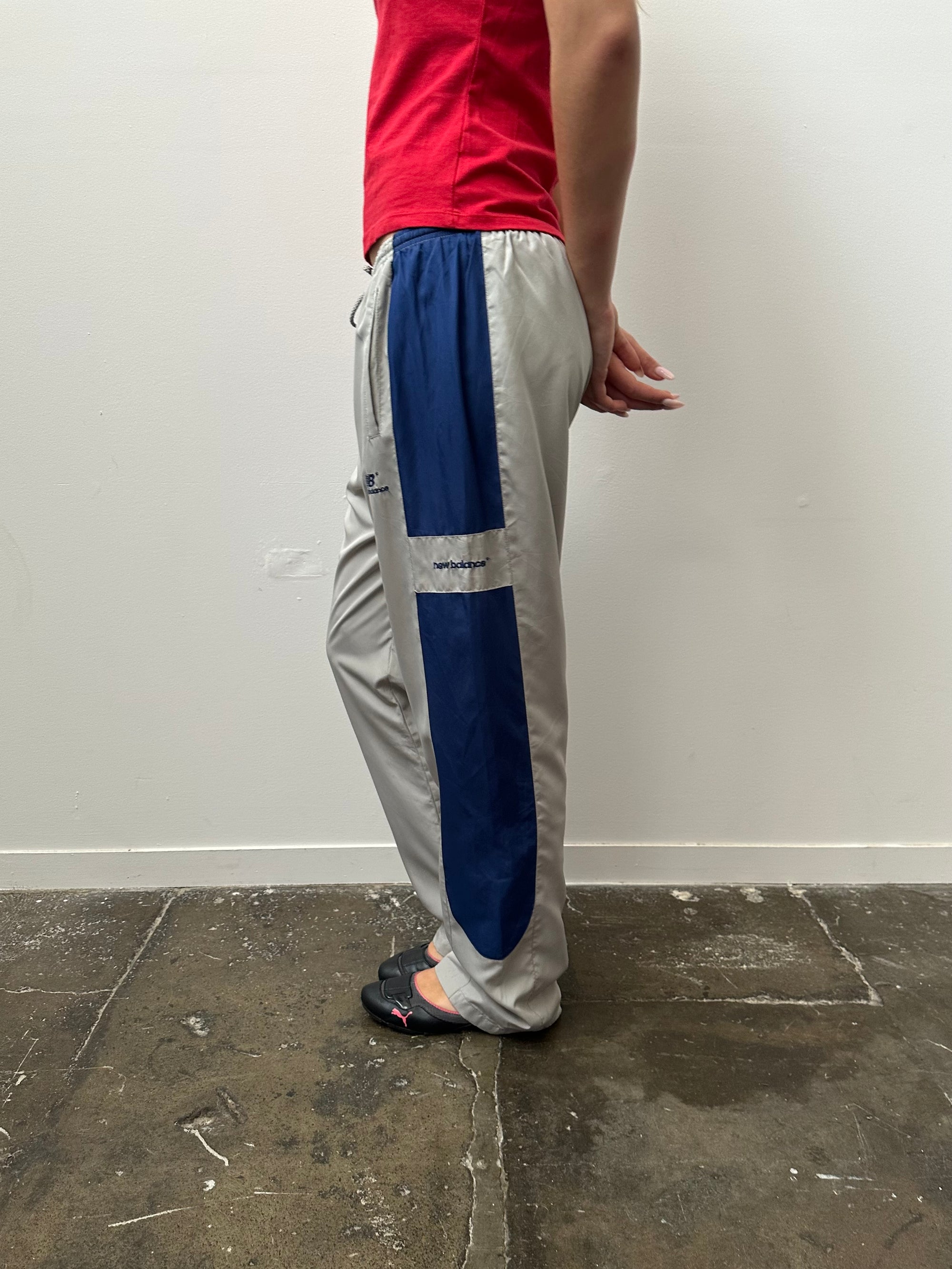 New Balance Grey & Navy Track Pants - Size L