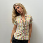 Pastel Multicoloured Check Shirt - Size S