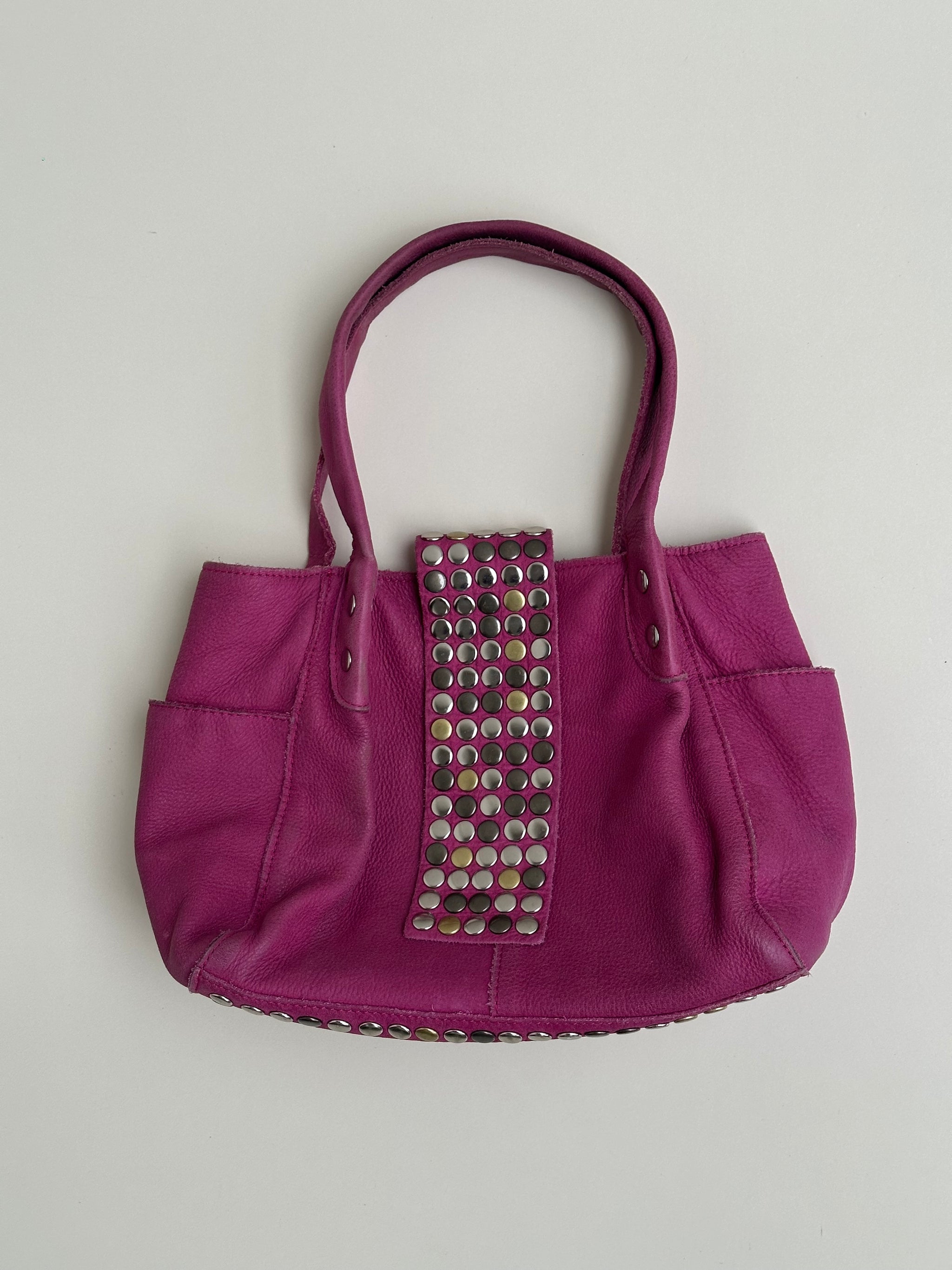 Hot Pink Studded Handbag