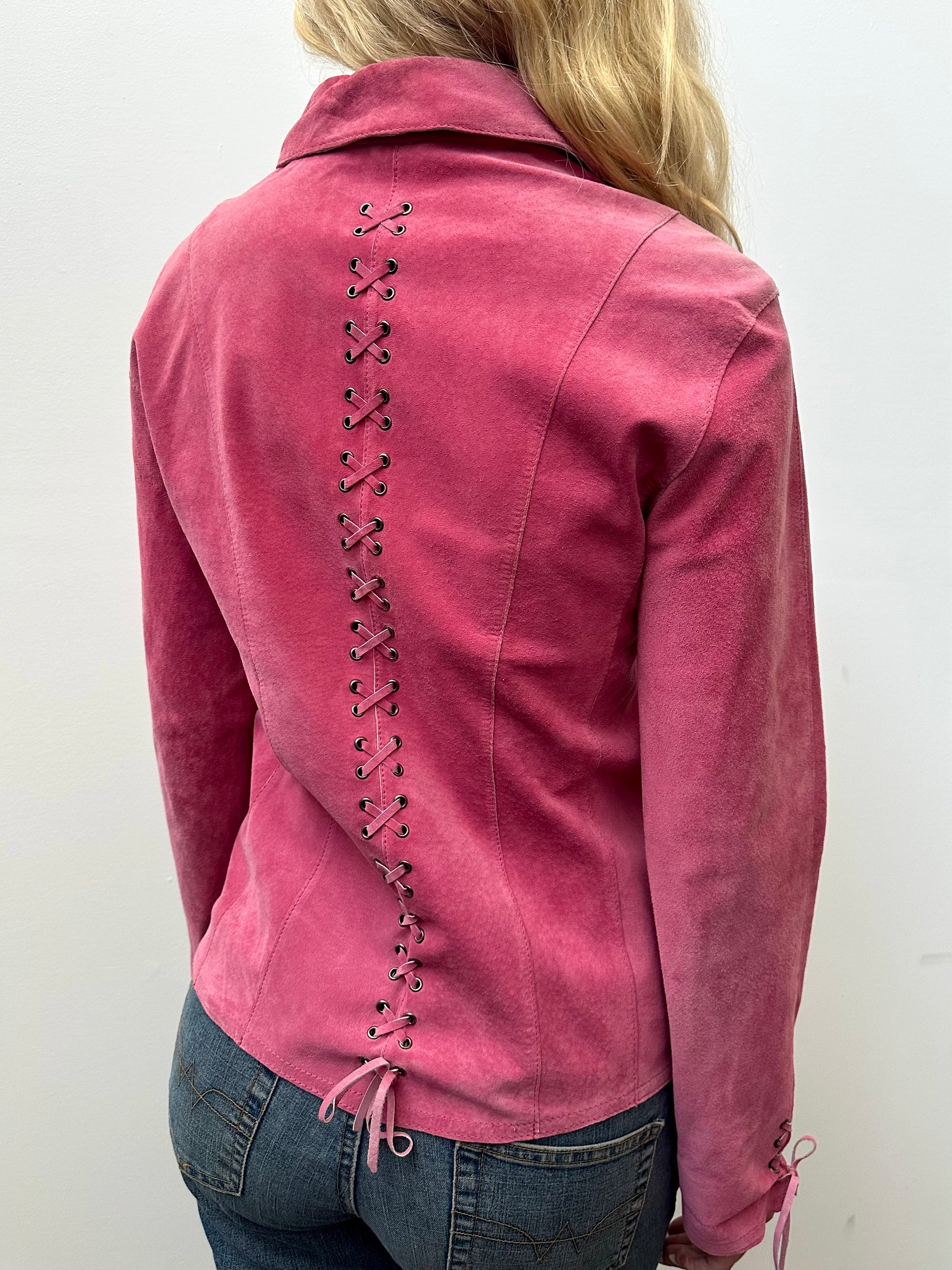 Barbie Pink Suede Jacket - Size M
