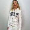 Abercrombie & Fitch White Zip Up Hoodie - Size S