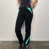 Black & Turquoise Yoga Pants - Size S