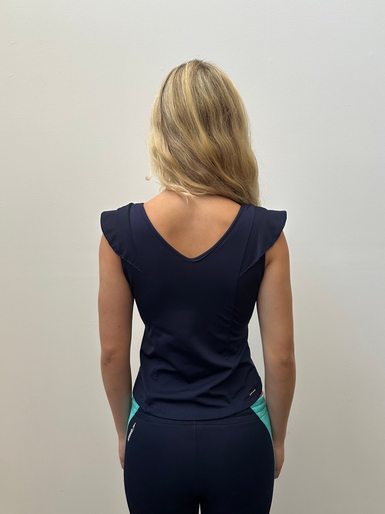 Navy Cap Sleeve Sport T-Shirt - Size S