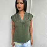 Green Lace Pannel T-shirt