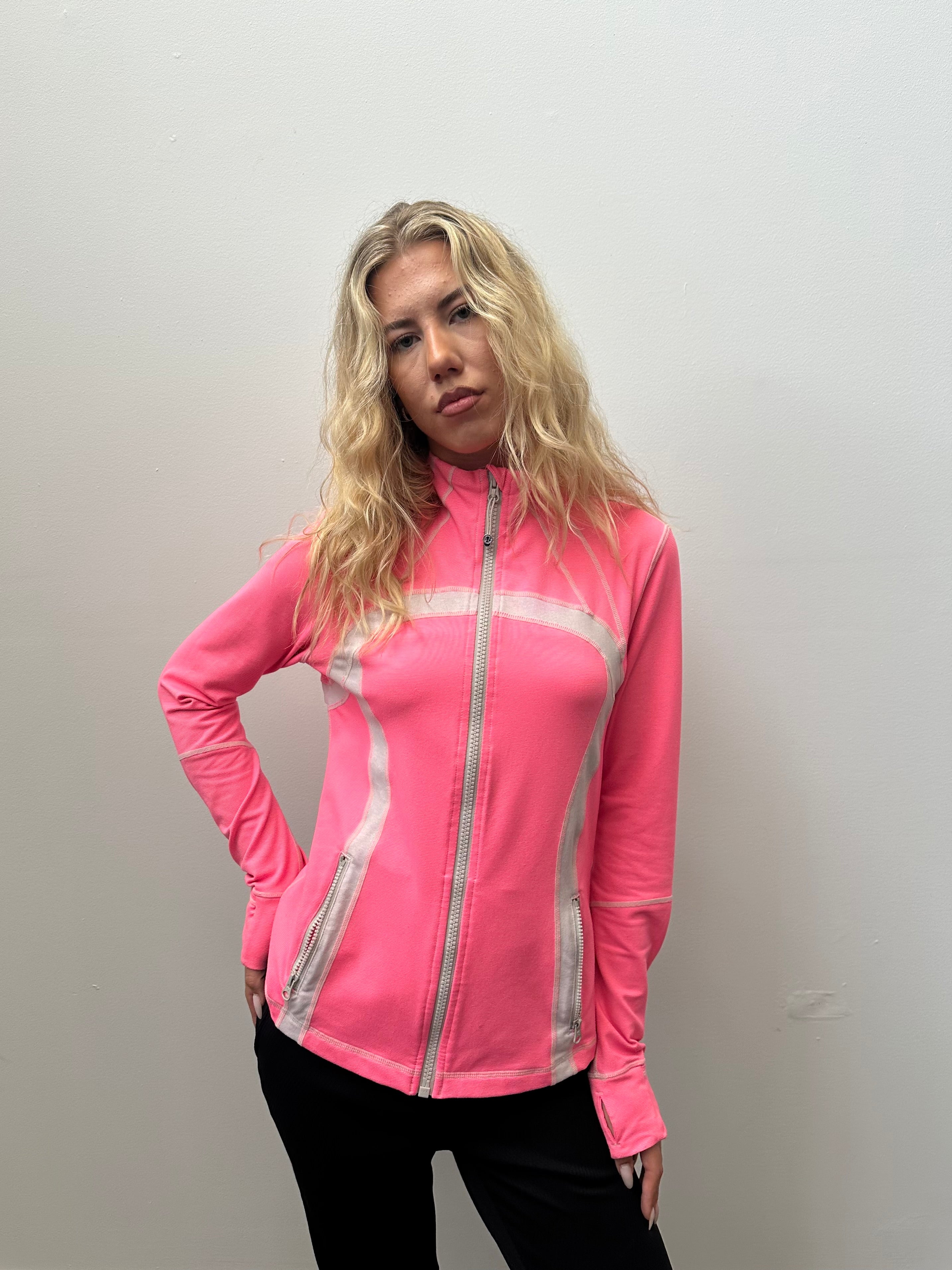 BLAMINKジャンパー38ピンク COMPRESSION SHINE SCULPTED BLAZER | BALLERINA PINK004 - GOOD AMERICAN