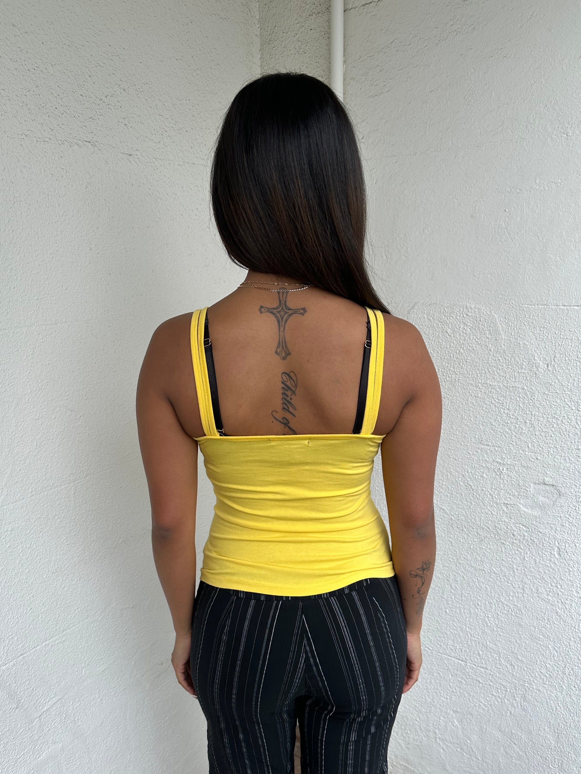 Yellow Graphic Print Cami Top - Size S